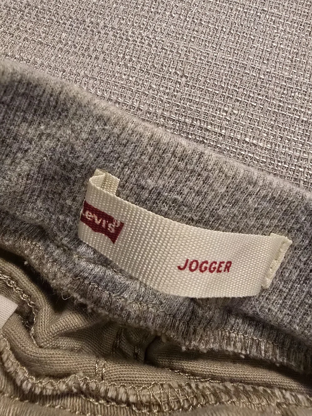 Levi's Baby Jogger Pants Khaki Elastic Waist 3M Beige Toddler